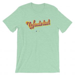 Wanderlust Heather Prism Mint Wrinkled Women Tee