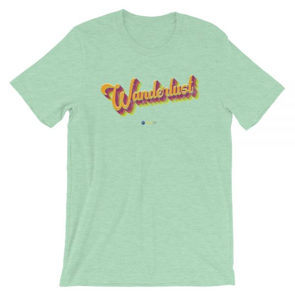 Wanderlust Heather Prism Mint Wrinkled Women Tee